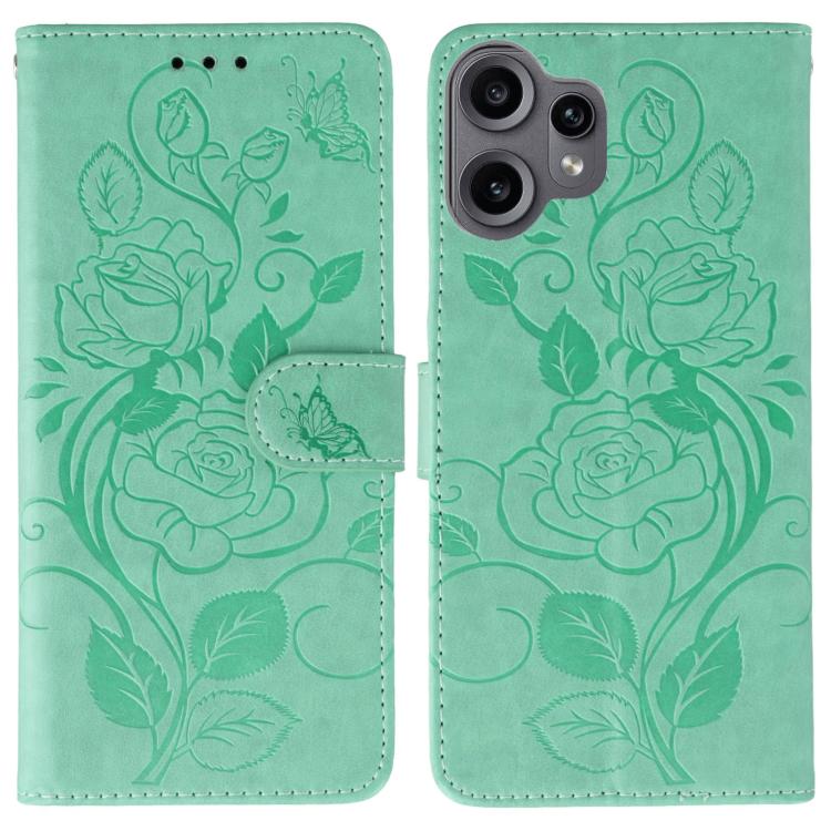 Rose Butterfly Embossed Leather Phone Case, For Nothing CMF Phone 2 Pro, For Nothing Phone 3a, For Nothing Phone 3a Pro, For Nothing CMF Phone 1