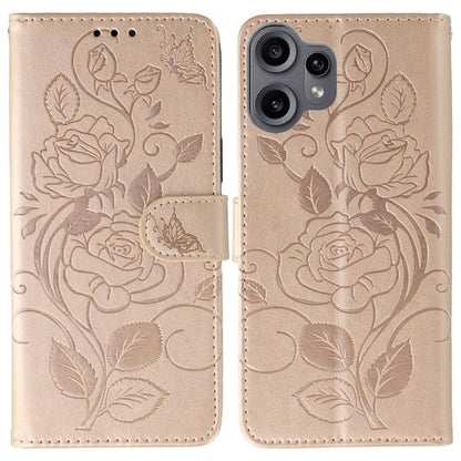 Rose Butterfly Embossed Leather Phone Case, For Nothing CMF Phone 2 Pro, For Nothing Phone 3a, For Nothing Phone 3a Pro, For Nothing CMF Phone 1