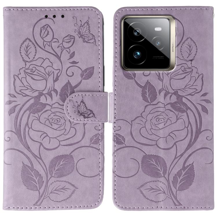 Rose Butterfly Embossed Leather Phone Case, For Realme 14 Pro+, For Realme 14 Pro, For Realme 14x, For Realme GT 7 Pro
