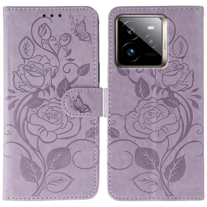 Rose Butterfly Embossed Leather Phone Case, For Realme 14 Pro+, For Realme 14 Pro, For Realme 14x, For Realme GT 7 Pro