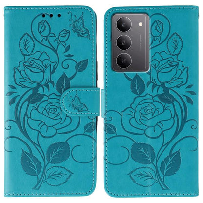 Rose Butterfly Embossed Leather Phone Case, For Realme 14 Pro+, For Realme 14 Pro, For Realme 14x, For Realme GT 7 Pro