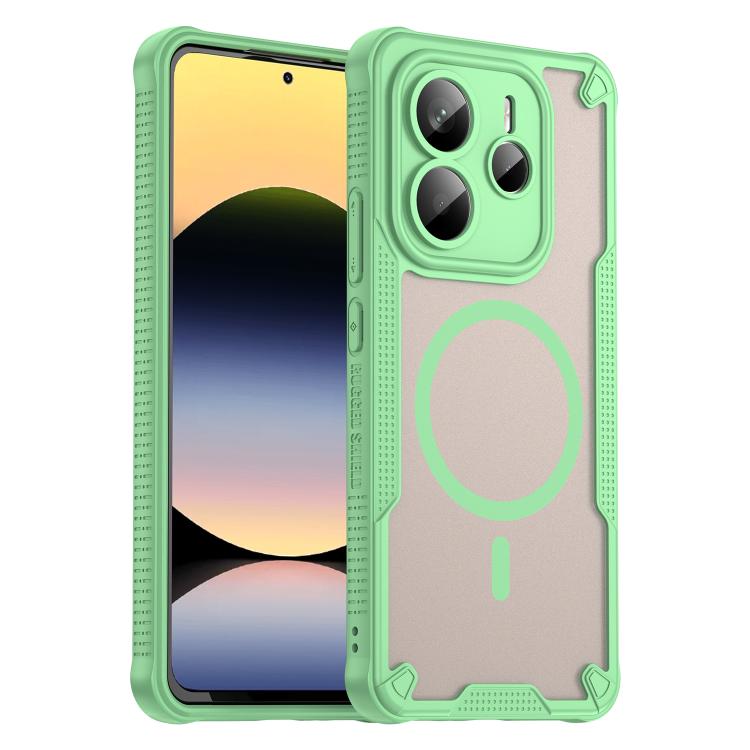 Armor Glaze MagSafe Magnetic Phone Case, For Redmi Note 15 Pro+ 5G 163.3mm / Poco M8 Pro, For Redmi Note 15 4G / 5G Global 164mm, For Redmi Note 15 Pro 5G Global 163.6mm, For Redmi Note 14 5G Global, For Redmi Note 14 Pro+ 5G, For Redmi Note 14 Pro 5G