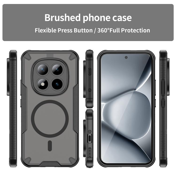 Armor Glaze MagSafe Magnetic Phone Case, For Redmi Note 15 Pro+ 5G 163.3mm / Poco M8 Pro, For Redmi Note 15 4G / 5G Global 164mm, For Redmi Note 15 Pro 5G Global 163.6mm, For Redmi Note 14 5G Global, For Redmi Note 14 Pro+ 5G, For Redmi Note 14 Pro 5G