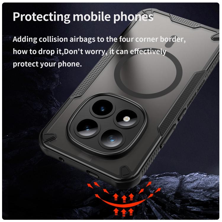 Armor Glaze MagSafe Magnetic Phone Case, For Redmi Note 15 Pro+ 5G 163.3mm / Poco M8 Pro, For Redmi Note 15 4G / 5G Global 164mm, For Redmi Note 15 Pro 5G Global 163.6mm, For Redmi Note 14 5G Global, For Redmi Note 14 Pro+ 5G, For Redmi Note 14 Pro 5G