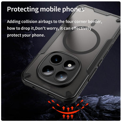 Armor Glaze MagSafe Magnetic Phone Case, For Redmi Note 15 Pro+ 5G 163.3mm / Poco M8 Pro, For Redmi Note 15 4G / 5G Global 164mm, For Redmi Note 15 Pro 5G Global 163.6mm, For Redmi Note 14 5G Global, For Redmi Note 14 Pro+ 5G, For Redmi Note 14 Pro 5G