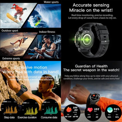 AK61 BT Call Smart Watch, Support Blood Pressure / Heart Rate / Sports Health Monitoring Fitness Tracker