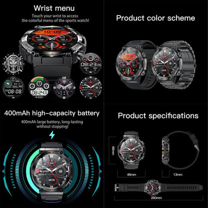 AK61 BT Call Smart Watch, Support Blood Pressure / Heart Rate / Sports Health Monitoring Fitness Tracker