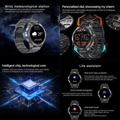 AK77 BT Call Smart Watch, Support Blood Oxygen / Blood Pressure / Heart Rate / Sports Health Monitoring Fitness Tracker