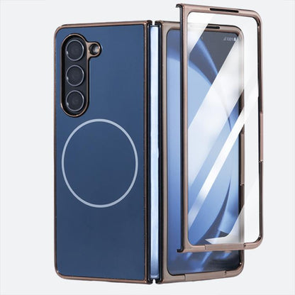 Integrated Electroplating AG Frosted Skin Feel MagSafe Folding Phone Case, For Galaxy Z Fold8 Ultra 5G, For Galaxy Z Fold7 5G, For Samsung Galaxy Z Fold6 5G, For Samsung Galaxy Z Fold5 5G