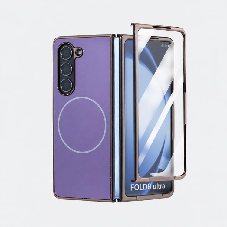 Integrated Electroplating AG Frosted Skin Feel MagSafe Folding Phone Case, For Galaxy Z Fold8 Ultra 5G, For Galaxy Z Fold7 5G, For Samsung Galaxy Z Fold6 5G, For Samsung Galaxy Z Fold5 5G