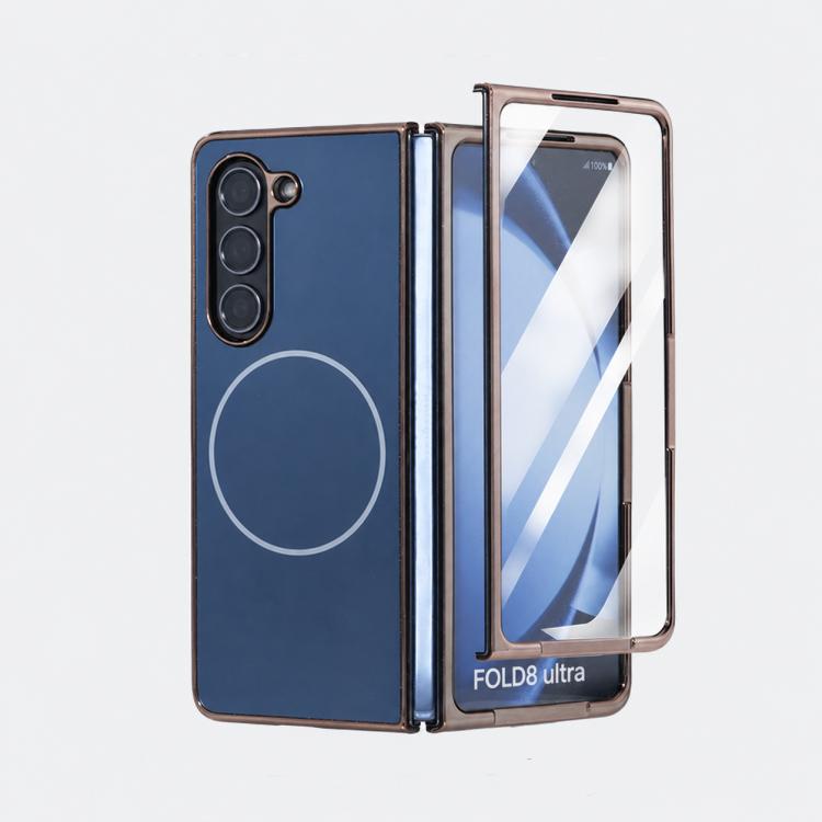 Integrated Electroplating AG Frosted Skin Feel MagSafe Folding Phone Case, For Galaxy Z Fold8 Ultra 5G, For Galaxy Z Fold7 5G, For Samsung Galaxy Z Fold6 5G, For Samsung Galaxy Z Fold5 5G