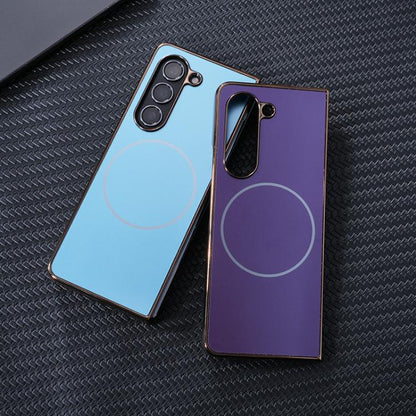 Integrated Electroplating AG Frosted Skin Feel MagSafe Folding Phone Case, For Galaxy Z Fold8 Ultra 5G, For Galaxy Z Fold7 5G, For Samsung Galaxy Z Fold6 5G, For Samsung Galaxy Z Fold5 5G
