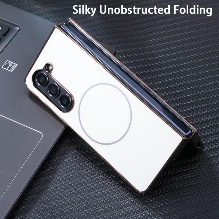 Integrated Electroplating AG Frosted Skin Feel MagSafe Folding Phone Case, For Galaxy Z Fold8 Ultra 5G, For Galaxy Z Fold7 5G, For Samsung Galaxy Z Fold6 5G, For Samsung Galaxy Z Fold5 5G