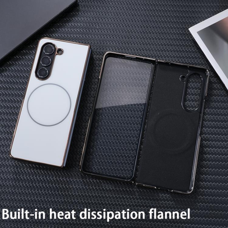 Integrated Electroplating AG Frosted Skin Feel MagSafe Folding Phone Case, For Galaxy Z Fold8 Ultra 5G, For Galaxy Z Fold7 5G, For Samsung Galaxy Z Fold6 5G, For Samsung Galaxy Z Fold5 5G