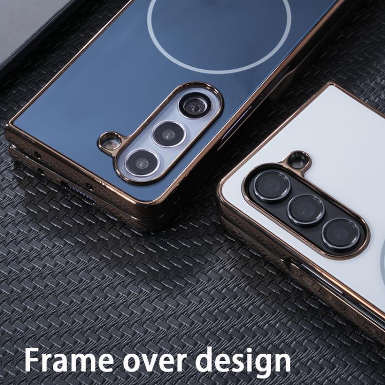 Integrated Electroplating AG Frosted Skin Feel MagSafe Folding Phone Case, For Galaxy Z Fold8 Ultra 5G, For Galaxy Z Fold7 5G, For Samsung Galaxy Z Fold6 5G, For Samsung Galaxy Z Fold5 5G