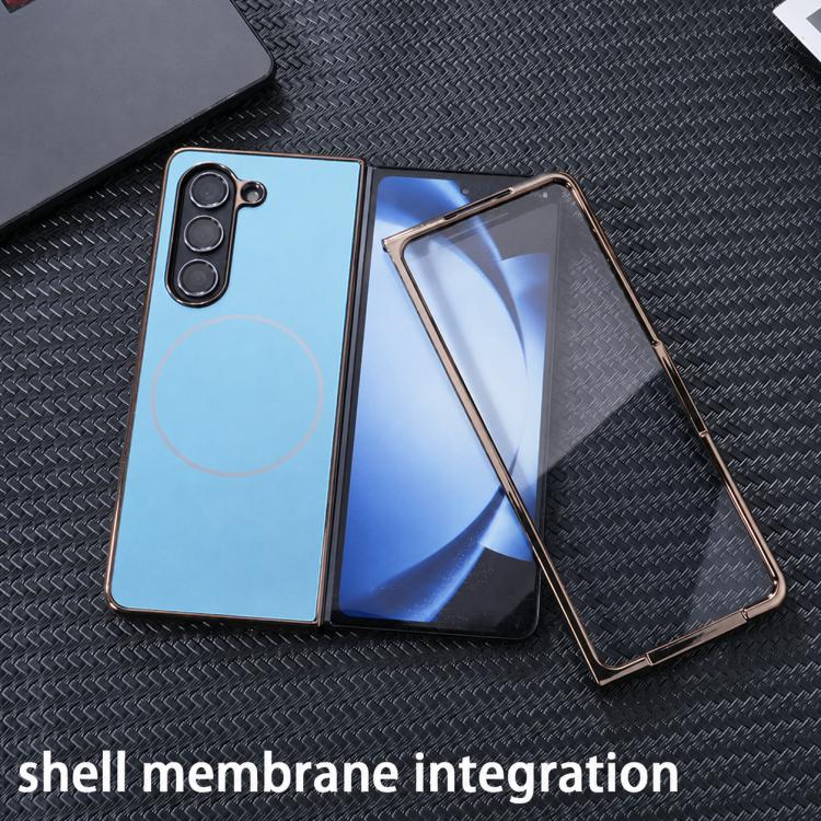 Integrated Electroplating AG Frosted Skin Feel MagSafe Folding Phone Case, For Galaxy Z Fold8 Ultra 5G, For Galaxy Z Fold7 5G, For Samsung Galaxy Z Fold6 5G, For Samsung Galaxy Z Fold5 5G