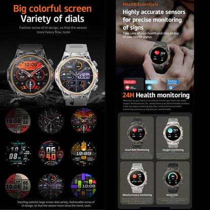 AK81 BT Call Smart Watch, Support Blood Pressure / Heart Rate / Sports Health Monitoring Fitness Tracker