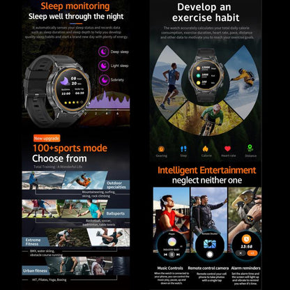 AK81 BT Call Smart Watch, Support Blood Pressure / Heart Rate / Sports Health Monitoring Fitness Tracker