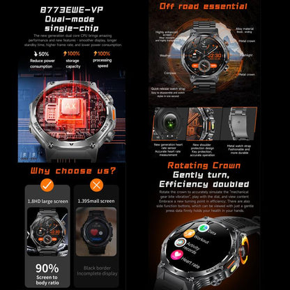 AK82 BT Call Smart Watch, Support Blood Oxygen / Blood Pressure / Heart Rate / Sports Health Monitoring Fitness Tracker