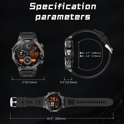 AK82 BT Call Smart Watch, Support Blood Oxygen / Blood Pressure / Heart Rate / Sports Health Monitoring Fitness Tracker