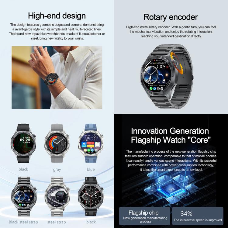 AK83 BT Call Smart Watch, Support Blood Pressure / Heart Rate / Sports Health Monitoring Fitness Tracker