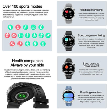 AK83 BT Call Smart Watch, Support Blood Pressure / Heart Rate / Sports Health Monitoring Fitness Tracker