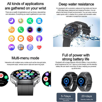 AK83 BT Call Smart Watch, Support Blood Pressure / Heart Rate / Sports Health Monitoring Fitness Tracker