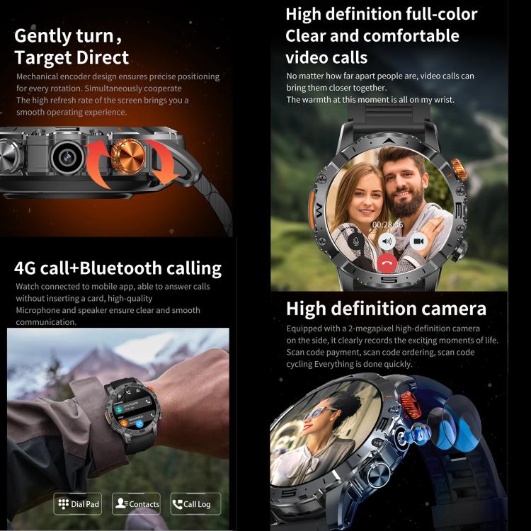 BH11 4G LTE Android 8.1 Smart Watch, 2GB+16GB, Unisoc 8541 Quad Core, Support Heart Rate / Blood Oxygen