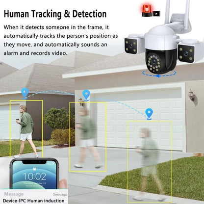 QX155 6MP Triple Caméra Version WiFi Prend en Charge la Détection Humanoïde, Prise EU, Prise US, Prise UK, Prise AU