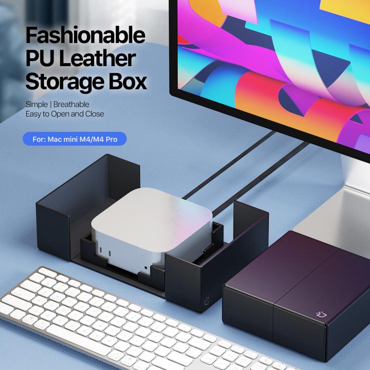 DUX DUCIS PU Leather Protective Storage Box, For Apple Mac Mini M4 / M4 Pro