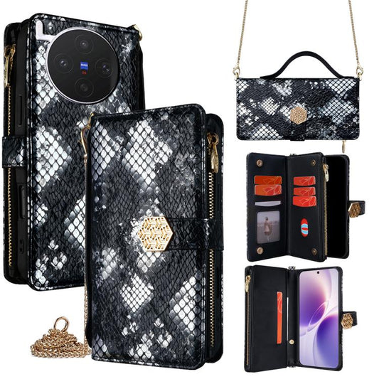 Crossbody Handle Snake Texture Leather Phone Case, For vivo X300s 5G, For vivo V70 FE 5G, For vivo Y05 4G, For vivo Y500i 5G, For vivo X300 Ultra 5G, For vivo S50 Pro mini 5G, For vivo S50 5G, For vivo X300 Pro 5G, For vivo X300 5G, For vivo Y31 5G 202...