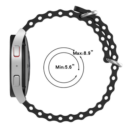xDfind Ocean Style Silicone Solid Color Watch Band, 20mm, 22mm