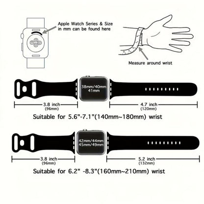 xDfind Butterfly Buckle Silicone Watch Band, For Apple Watch 46mm / 49mm / 45mm / 44mm, For Apple Watch 42mm / 41mm / 40mm / 38mm