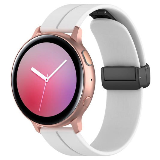 xDfind Bracelet de montre en silicone avec boucle repliable noire et rainure à tête plate, 20mm, 22mm