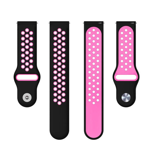 xDfind Bracelet de montre bicolore en silicone, 20mm, 22mm