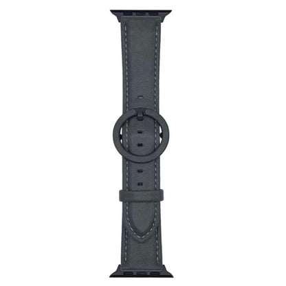 xDfind Round Buckle Leather Watch Band, For Apple Watch 46mm / 49mm / 45mm / 44mm, For Apple Watch 42mm / 41mm / 40mm / 38mm