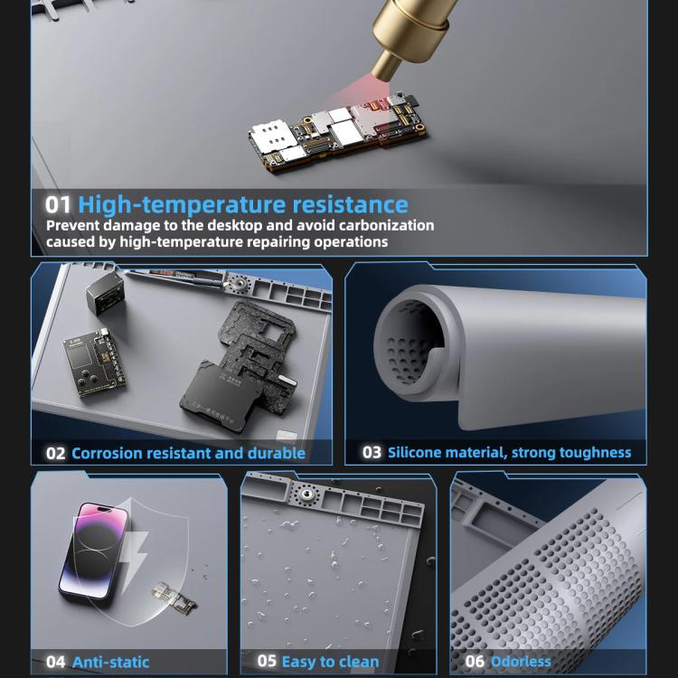 Mega-Idea B440 Desktop Insulation Heat-Resistant Silicone Pad, B440