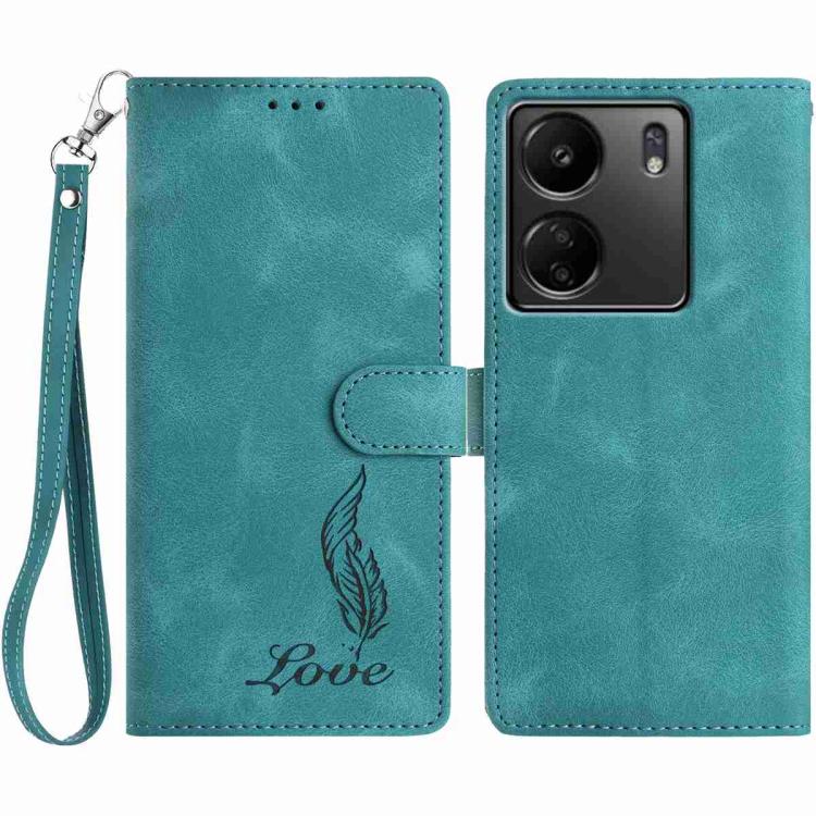 Skin Feel Embossed Feather Leather Phone Case, For Redmi K90, For Redmi K90 Pro Max, For Redmi 15C 5G / 4G EU 173mm, For Redmi 15 5G / 4G EU 171mm, For Redmi 15C 5G / 4G Global 171mm, For Redmi A5 4G 173.3mm, For Redmi Note 14 4G 164.84mm              ...