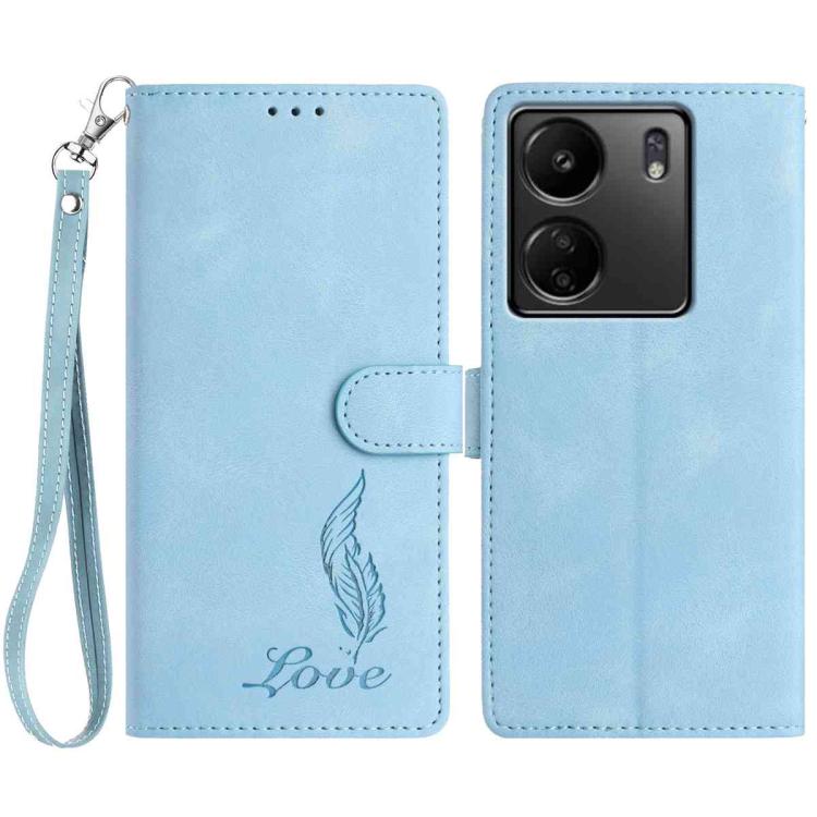Skin Feel Embossed Feather Leather Phone Case, For Redmi K90, For Redmi K90 Pro Max, For Redmi 15C 5G / 4G EU 173mm, For Redmi 15 5G / 4G EU 171mm, For Redmi 15C 5G / 4G Global 171mm, For Redmi A5 4G 173.3mm, For Redmi Note 14 4G 164.84mm              ...