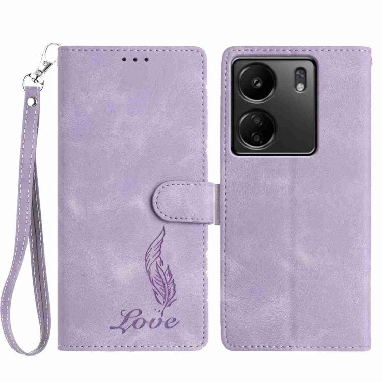 Skin Feel Embossed Feather Leather Phone Case, For Redmi K90, For Redmi K90 Pro Max, For Redmi 15C 5G / 4G EU 173mm, For Redmi 15 5G / 4G EU 171mm, For Redmi 15C 5G / 4G Global 171mm, For Redmi A5 4G 173.3mm, For Redmi Note 14 4G 164.84mm              ...