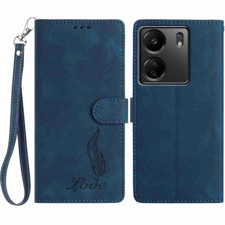 Skin Feel Embossed Feather Leather Phone Case, For Redmi K90, For Redmi K90 Pro Max, For Redmi 15C 5G / 4G EU 173mm, For Redmi 15 5G / 4G EU 171mm, For Redmi 15C 5G / 4G Global 171mm, For Redmi A5 4G 173.3mm, For Redmi Note 14 4G 164.84mm              ...