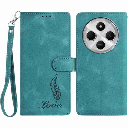 Skin Feel Embossed Feather Leather Phone Case, For Redmi K90, For Redmi K90 Pro Max, For Redmi 15C 5G / 4G EU 173mm, For Redmi 15 5G / 4G EU 171mm, For Redmi 15C 5G / 4G Global 171mm, For Redmi A5 4G 173.3mm, For Redmi Note 14 4G 164.84mm              ...