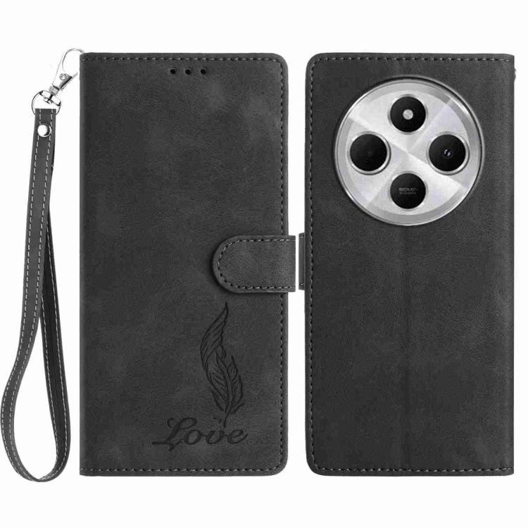 Skin Feel Embossed Feather Leather Phone Case, For Redmi K90, For Redmi K90 Pro Max, For Redmi 15C 5G / 4G EU 173mm, For Redmi 15 5G / 4G EU 171mm, For Redmi 15C 5G / 4G Global 171mm, For Redmi A5 4G 173.3mm, For Redmi Note 14 4G 164.84mm              ...