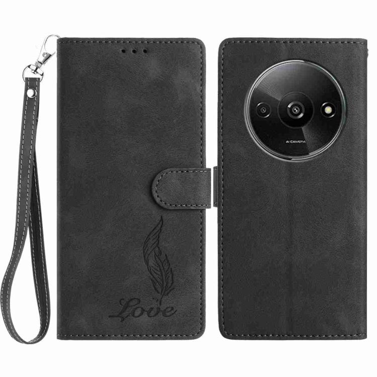 Skin Feel Embossed Feather Leather Phone Case, For Redmi K90, For Redmi K90 Pro Max, For Redmi 15C 5G / 4G EU 173mm, For Redmi 15 5G / 4G EU 171mm, For Redmi 15C 5G / 4G Global 171mm, For Redmi A5 4G 173.3mm, For Redmi Note 14 4G 164.84mm              ...