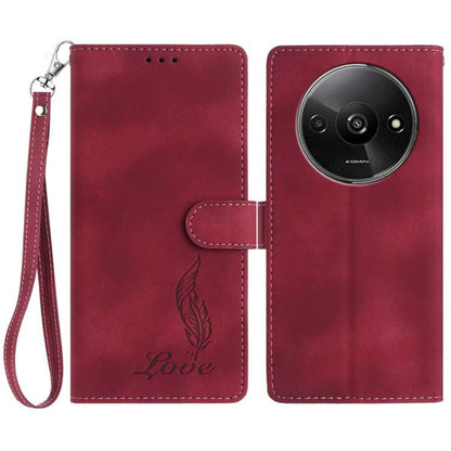 Skin Feel Embossed Feather Leather Phone Case, For Redmi K90, For Redmi K90 Pro Max, For Redmi 15C 5G / 4G EU 173mm, For Redmi 15 5G / 4G EU 171mm, For Redmi 15C 5G / 4G Global 171mm, For Redmi A5 4G 173.3mm, For Redmi Note 14 4G 164.84mm              ...