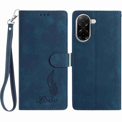Skin Feel Embossed Feather Leather Phone Case, For Redmi K90, For Redmi K90 Pro Max, For Redmi 15C 5G / 4G EU 173mm, For Redmi 15 5G / 4G EU 171mm, For Redmi 15C 5G / 4G Global 171mm, For Redmi A5 4G 173.3mm, For Redmi Note 14 4G 164.84mm              ...