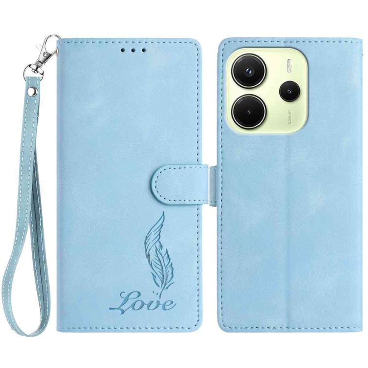 Skin Feel Embossed Feather Leather Phone Case, For Redmi K90, For Redmi K90 Pro Max, For Redmi 15C 5G / 4G EU 173mm, For Redmi 15 5G / 4G EU 171mm, For Redmi 15C 5G / 4G Global 171mm, For Redmi A5 4G 173.3mm, For Redmi Note 14 4G 164.84mm              ...