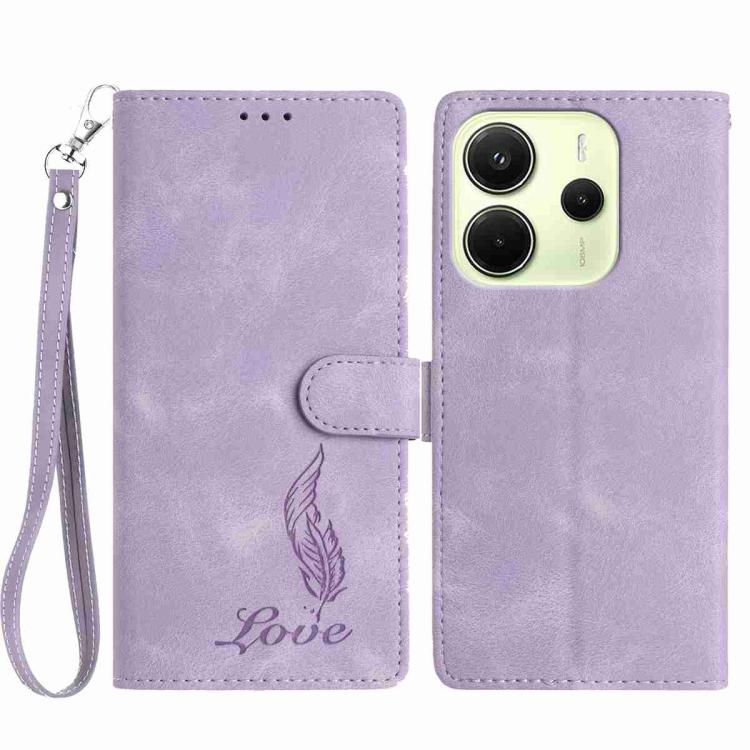 Skin Feel Embossed Feather Leather Phone Case, For Redmi K90, For Redmi K90 Pro Max, For Redmi 15C 5G / 4G EU 173mm, For Redmi 15 5G / 4G EU 171mm, For Redmi 15C 5G / 4G Global 171mm, For Redmi A5 4G 173.3mm, For Redmi Note 14 4G 164.84mm              ...