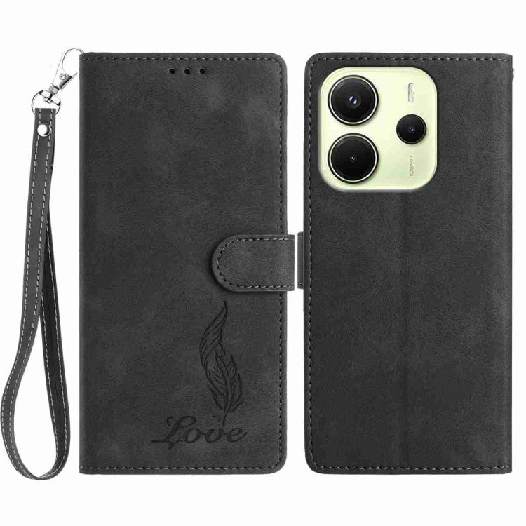 Skin Feel Embossed Feather Leather Phone Case, For Redmi K90, For Redmi K90 Pro Max, For Redmi 15C 5G / 4G EU 173mm, For Redmi 15 5G / 4G EU 171mm, For Redmi 15C 5G / 4G Global 171mm, For Redmi A5 4G 173.3mm, For Redmi Note 14 4G 164.84mm              ...