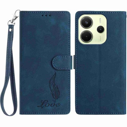 Skin Feel Embossed Feather Leather Phone Case, For Redmi K90, For Redmi K90 Pro Max, For Redmi 15C 5G / 4G EU 173mm, For Redmi 15 5G / 4G EU 171mm, For Redmi 15C 5G / 4G Global 171mm, For Redmi A5 4G 173.3mm, For Redmi Note 14 4G 164.84mm              ...
